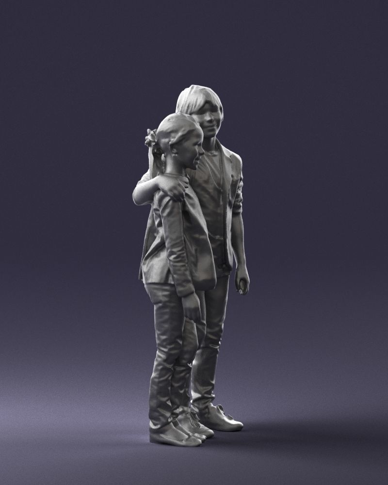 Couple of kids 0332 3D model_10