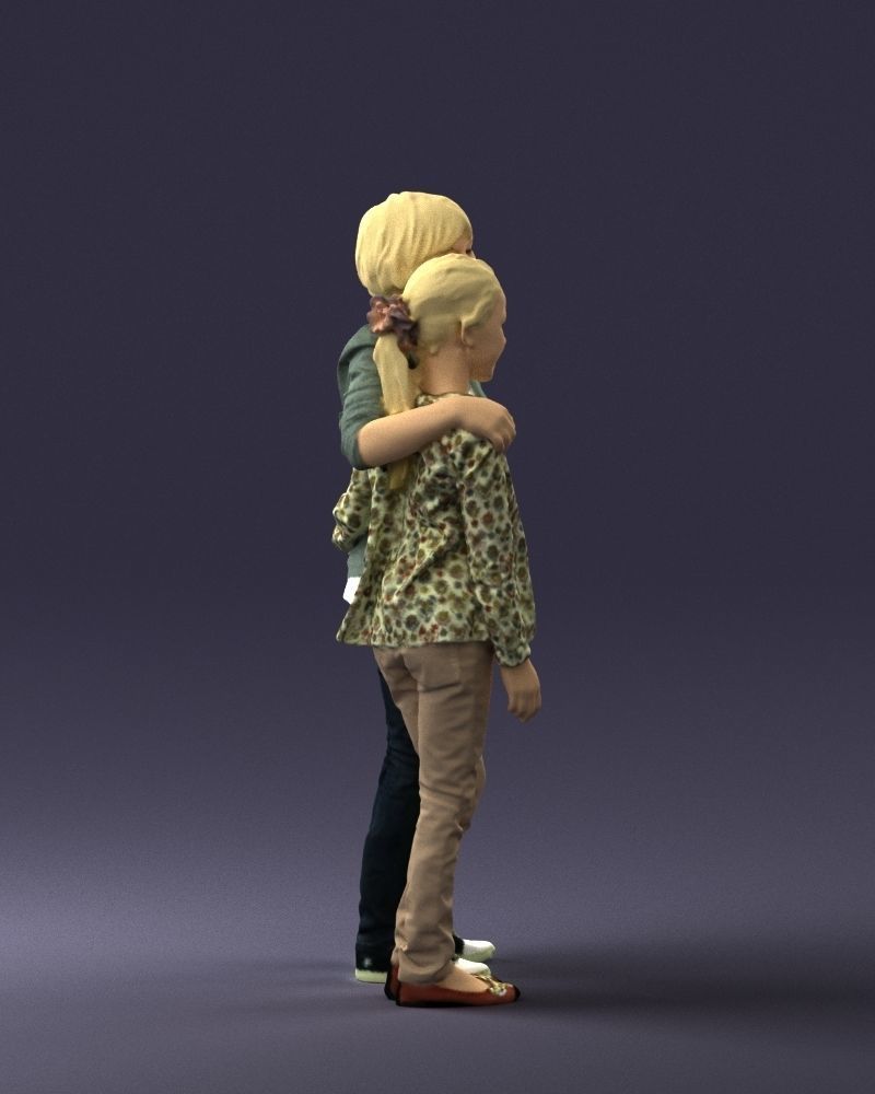 Couple of kids 0332 3D model_12