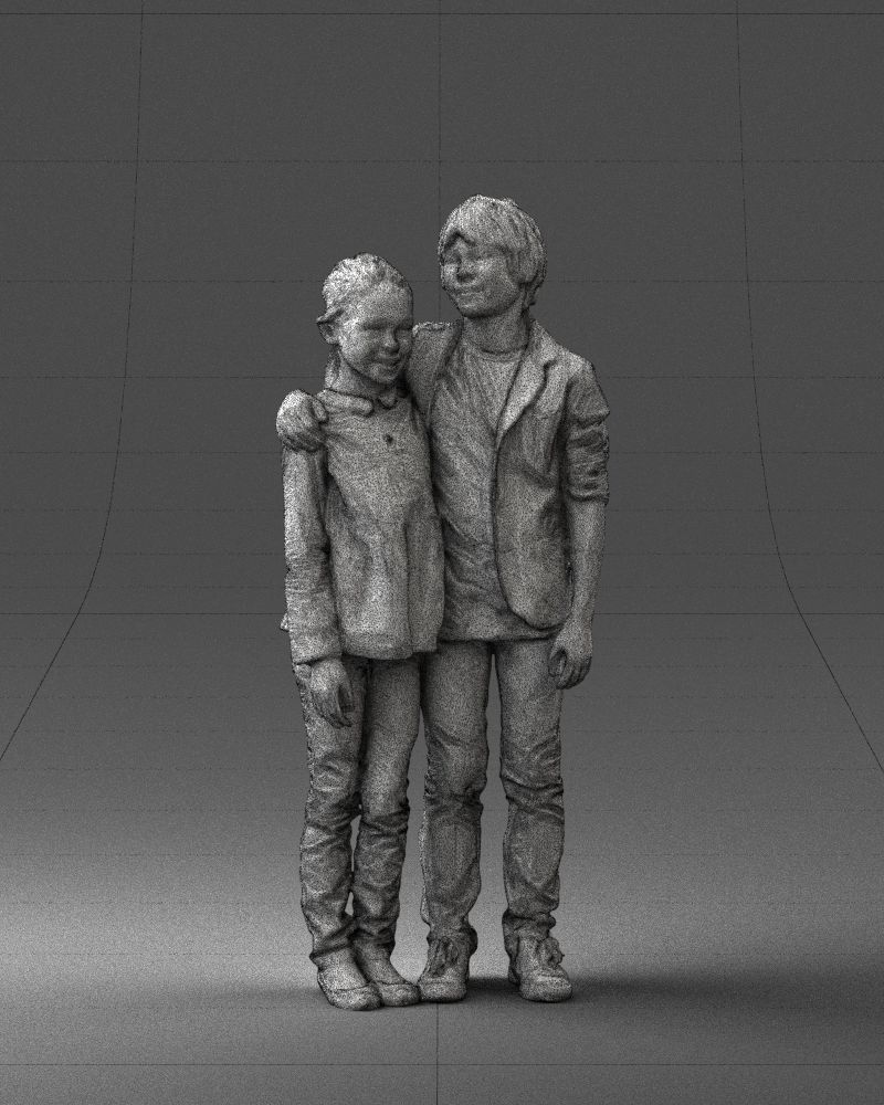 Couple of kids 0332 3D model_5