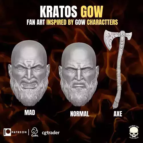 Kratos Gow kit fan art for action figures
