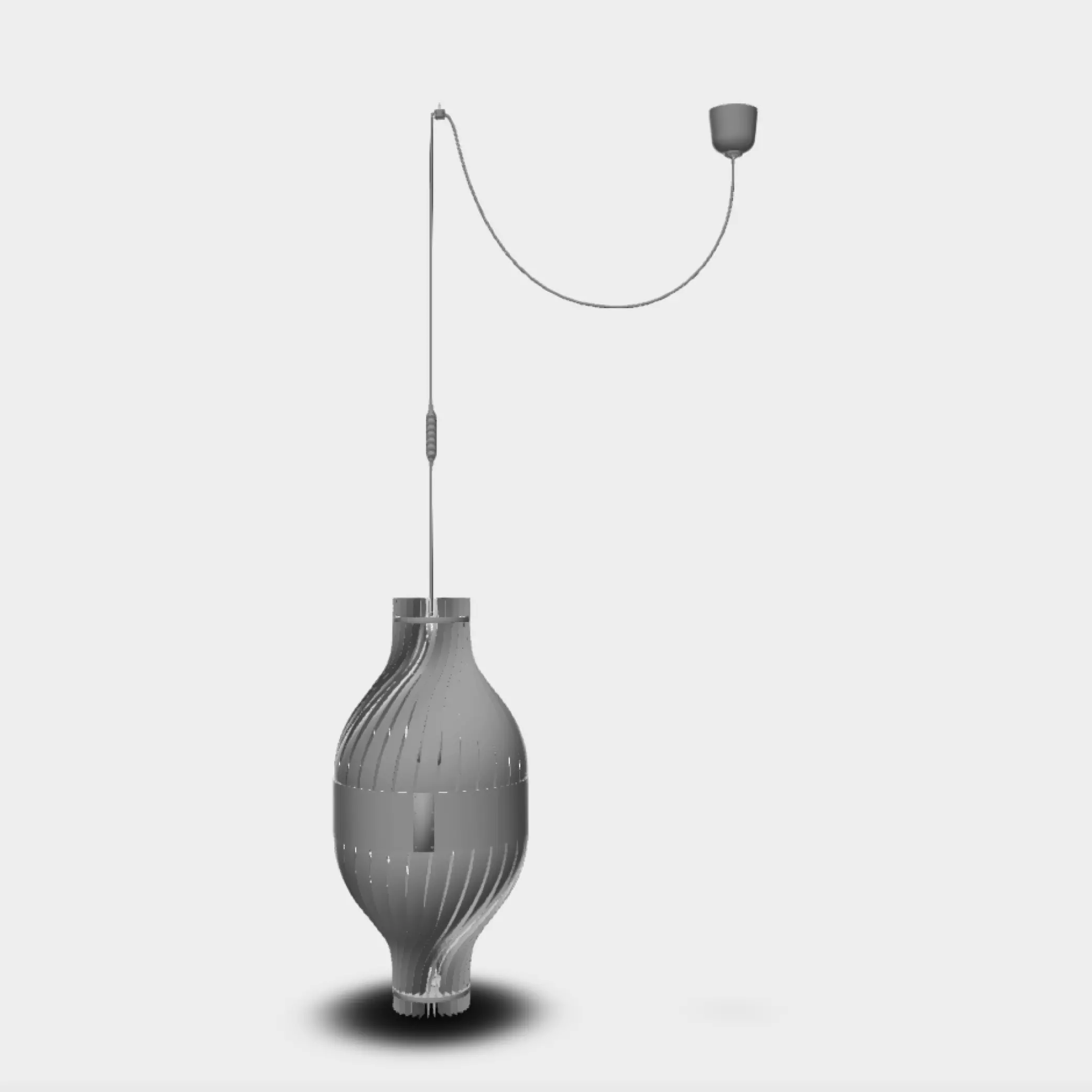 Lustre decentre BulM M by lairial luminaire bordeaux Free 3D model