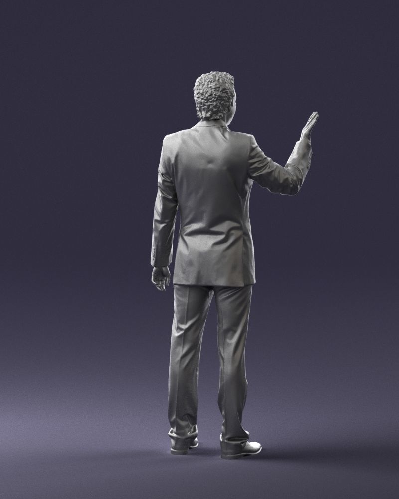 Curly man in suit 0475 3D model_22