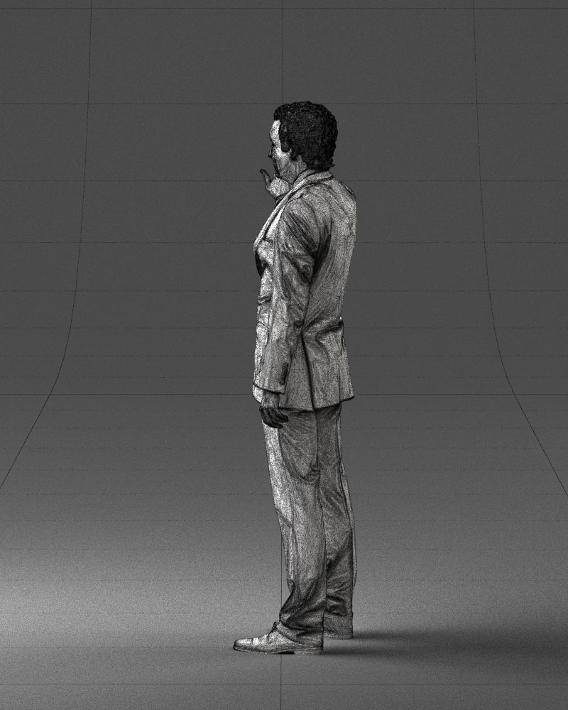 Curly man in suit 0475 3D model_14