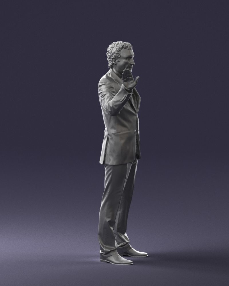 Curly man in suit 0475 3D model_31