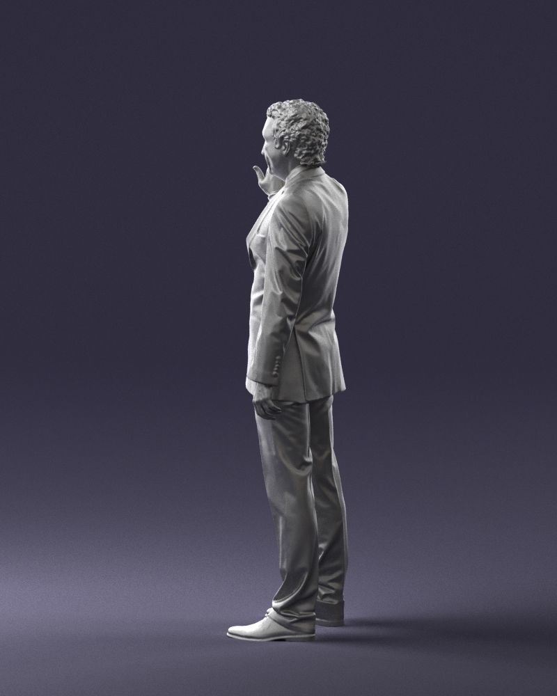 Curly man in suit 0475 3D model_13