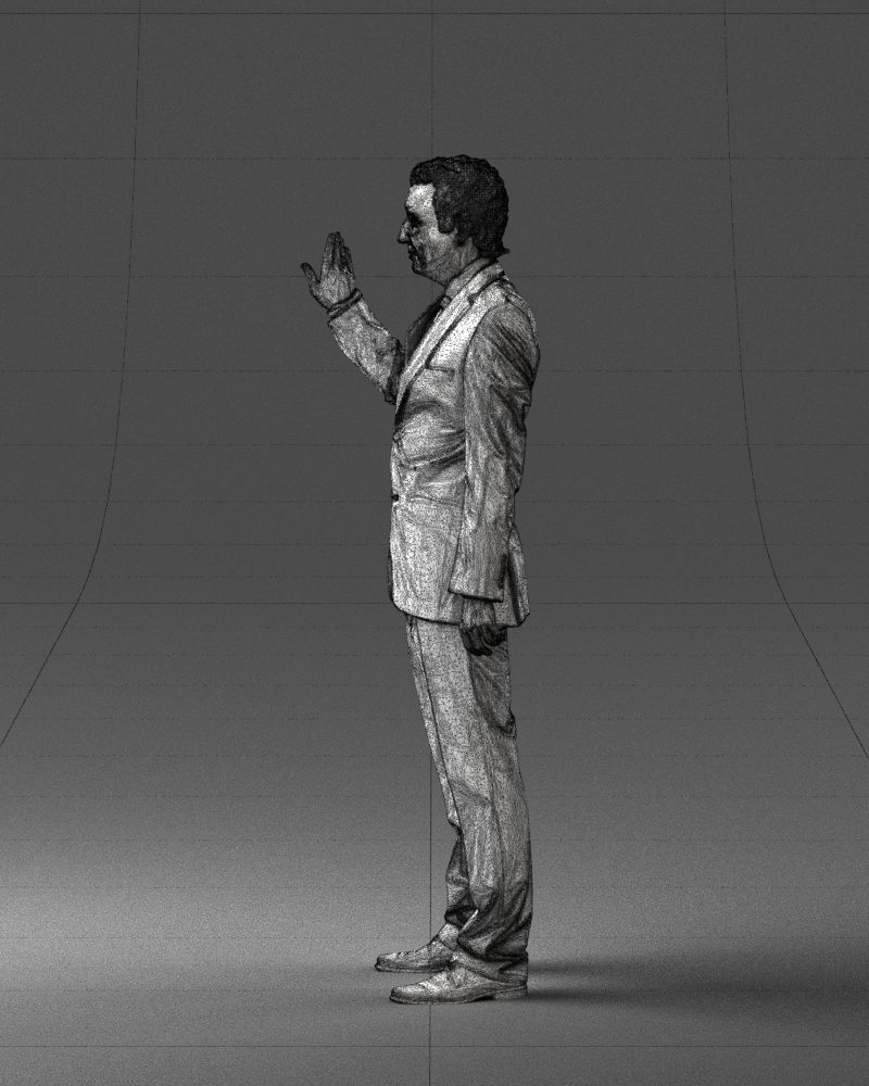 Curly man in suit 0475 3D model_11