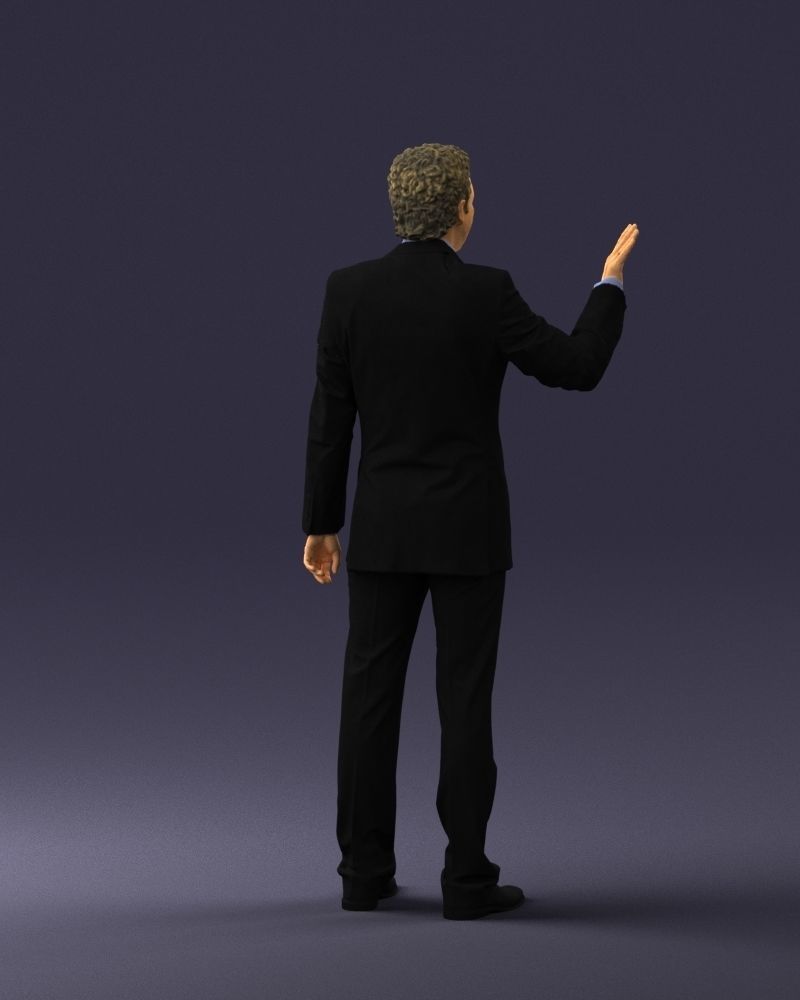 Curly man in suit 0475 3D model_21