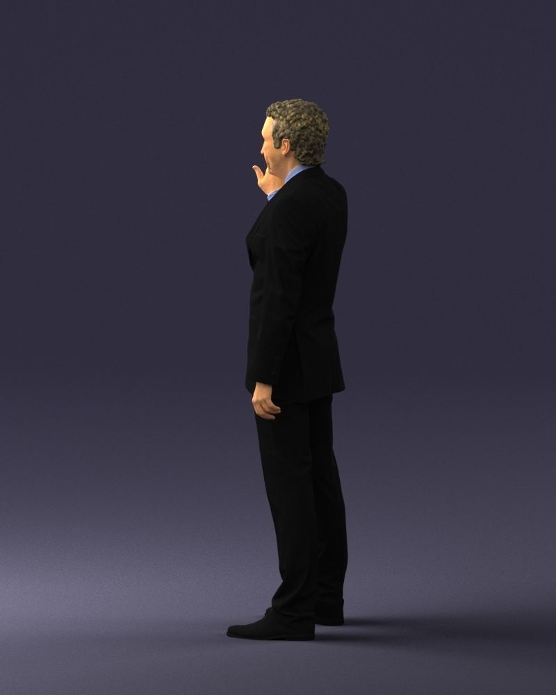 Curly man in suit 0475 3D model_12