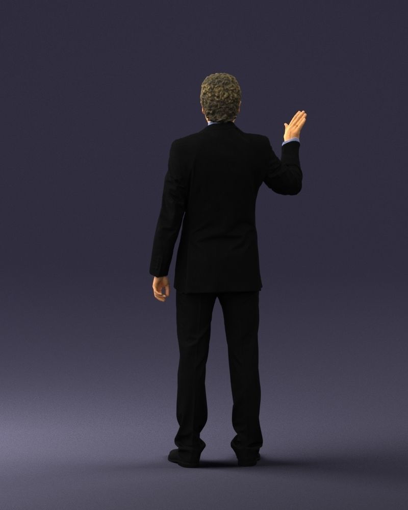 Curly man in suit 0475 3D model_18