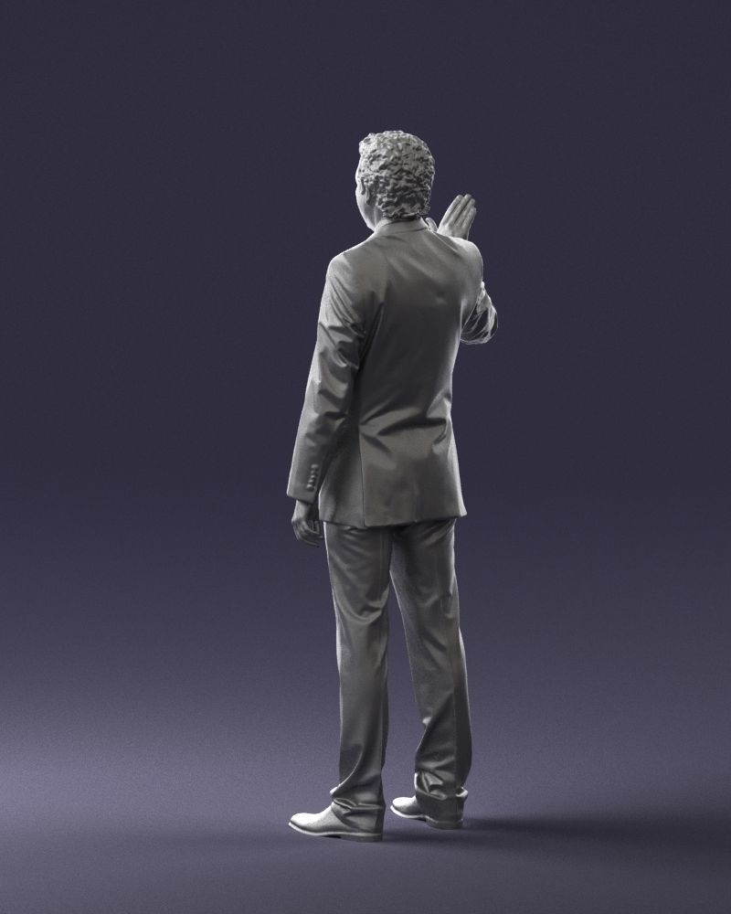 Curly man in suit 0475 3D model_16