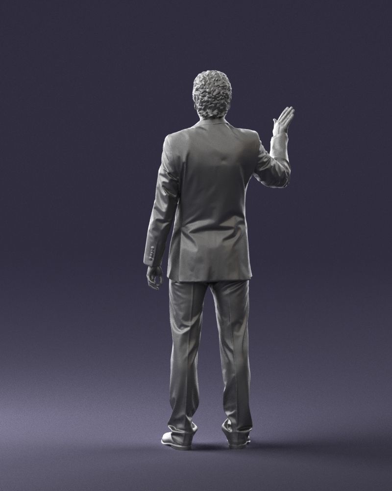 Curly man in suit 0475 3D model_19