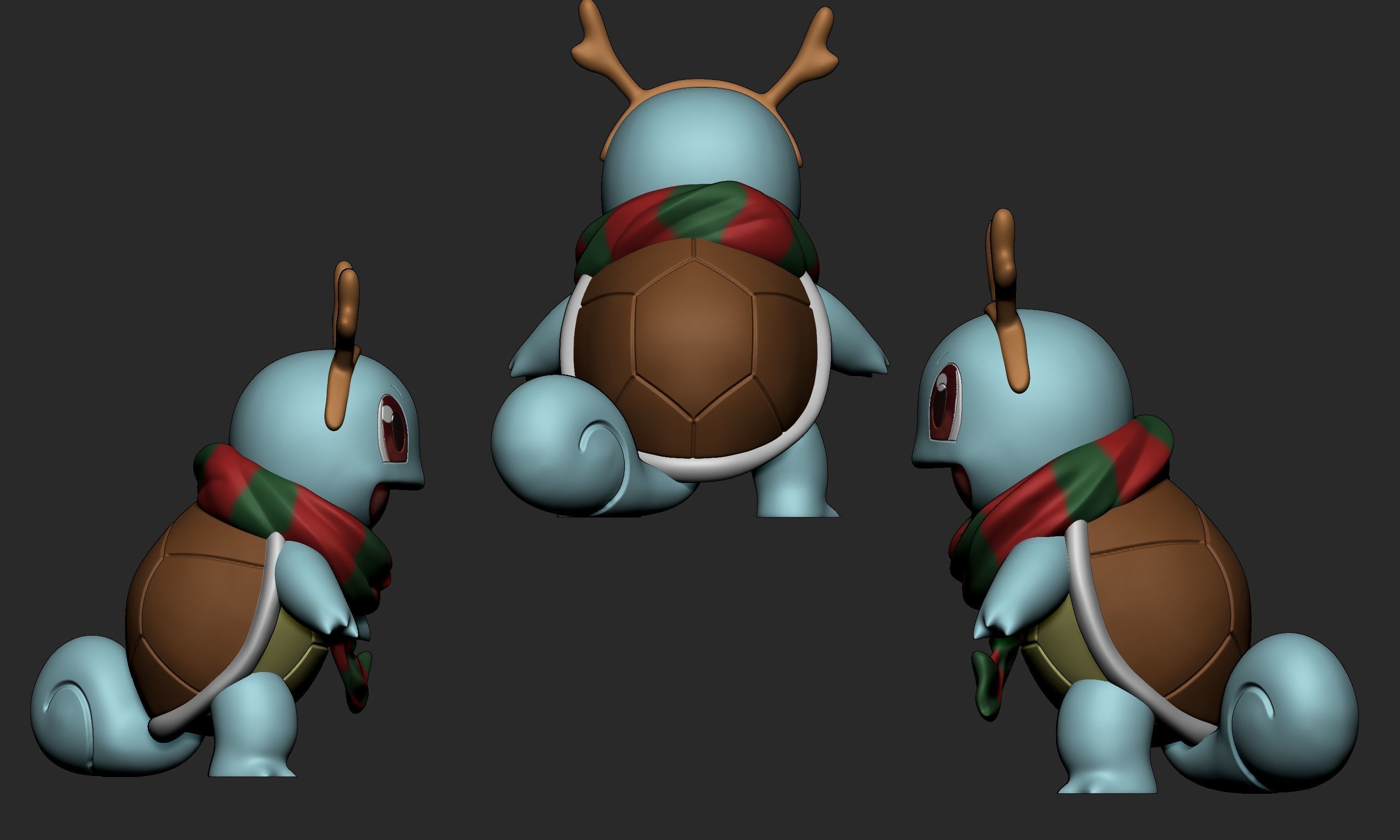 Pokemon - Christmas Squirtle 3D print model_3