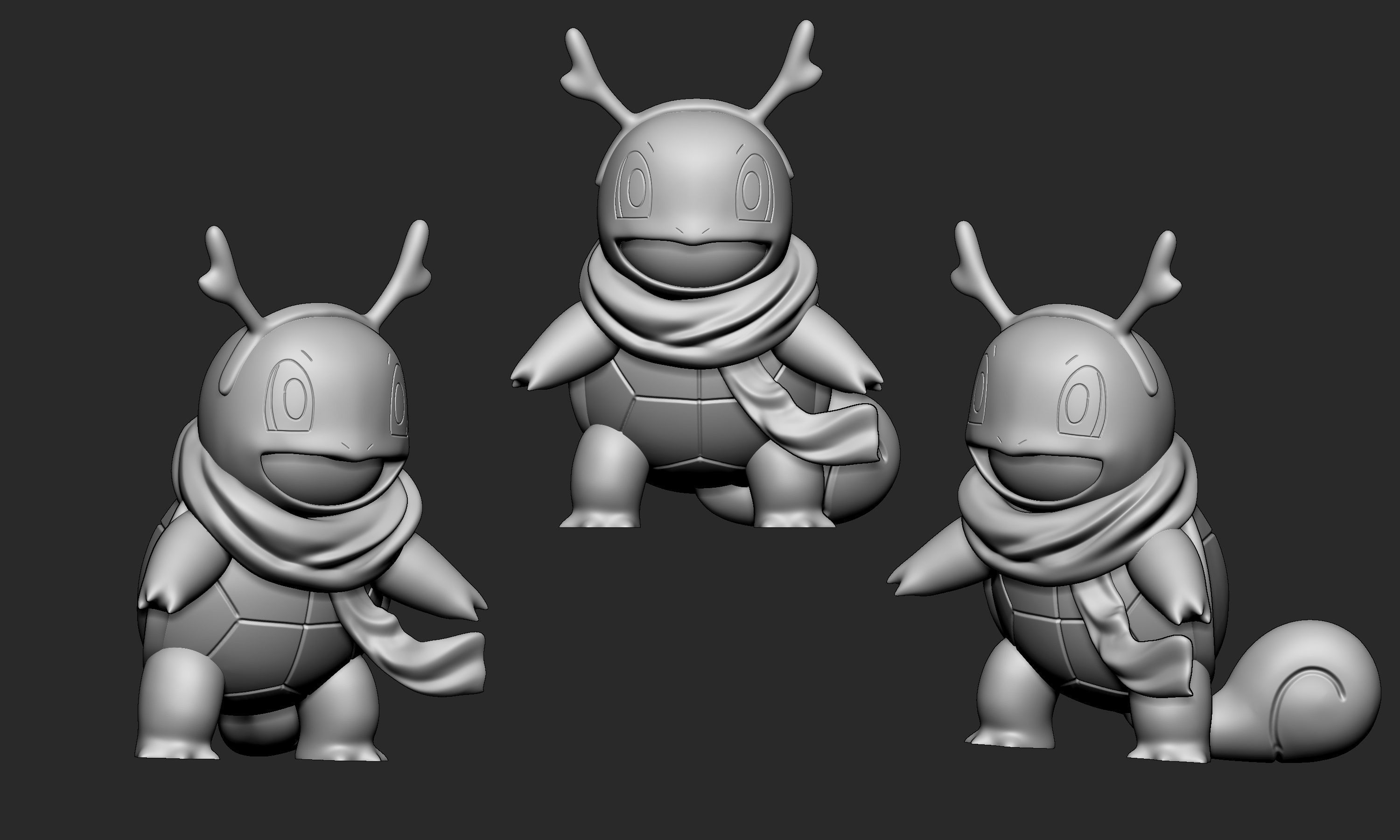 Pokemon - Christmas Squirtle 3D print model_5