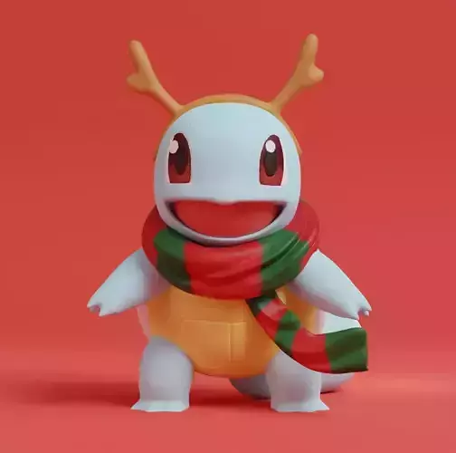 Pokemon - Christmas Squirtle 3D print model