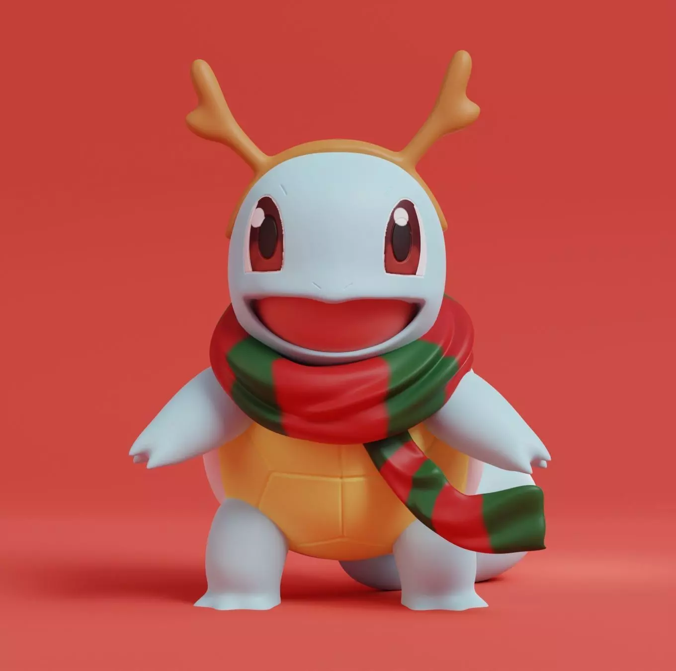 Pokemon - Christmas Squirtle 3D print model_0