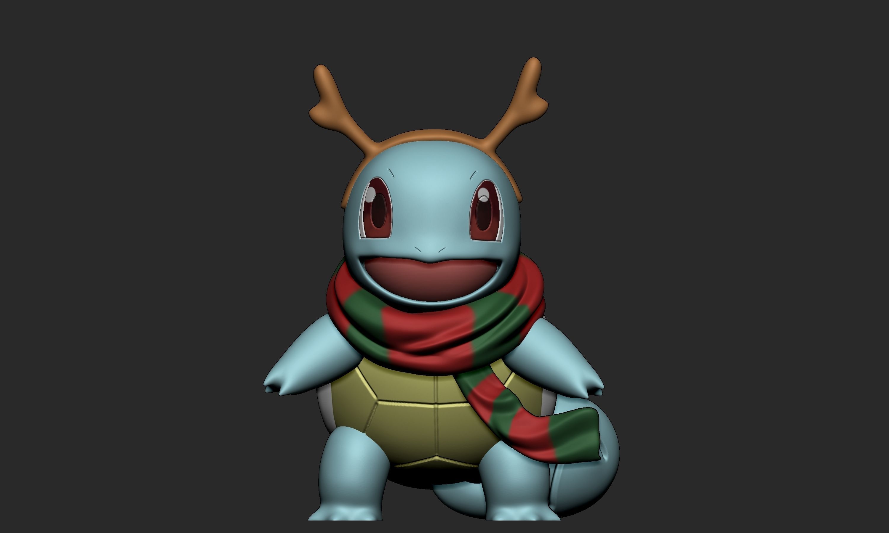 Pokemon - Christmas Squirtle 3D print model_1