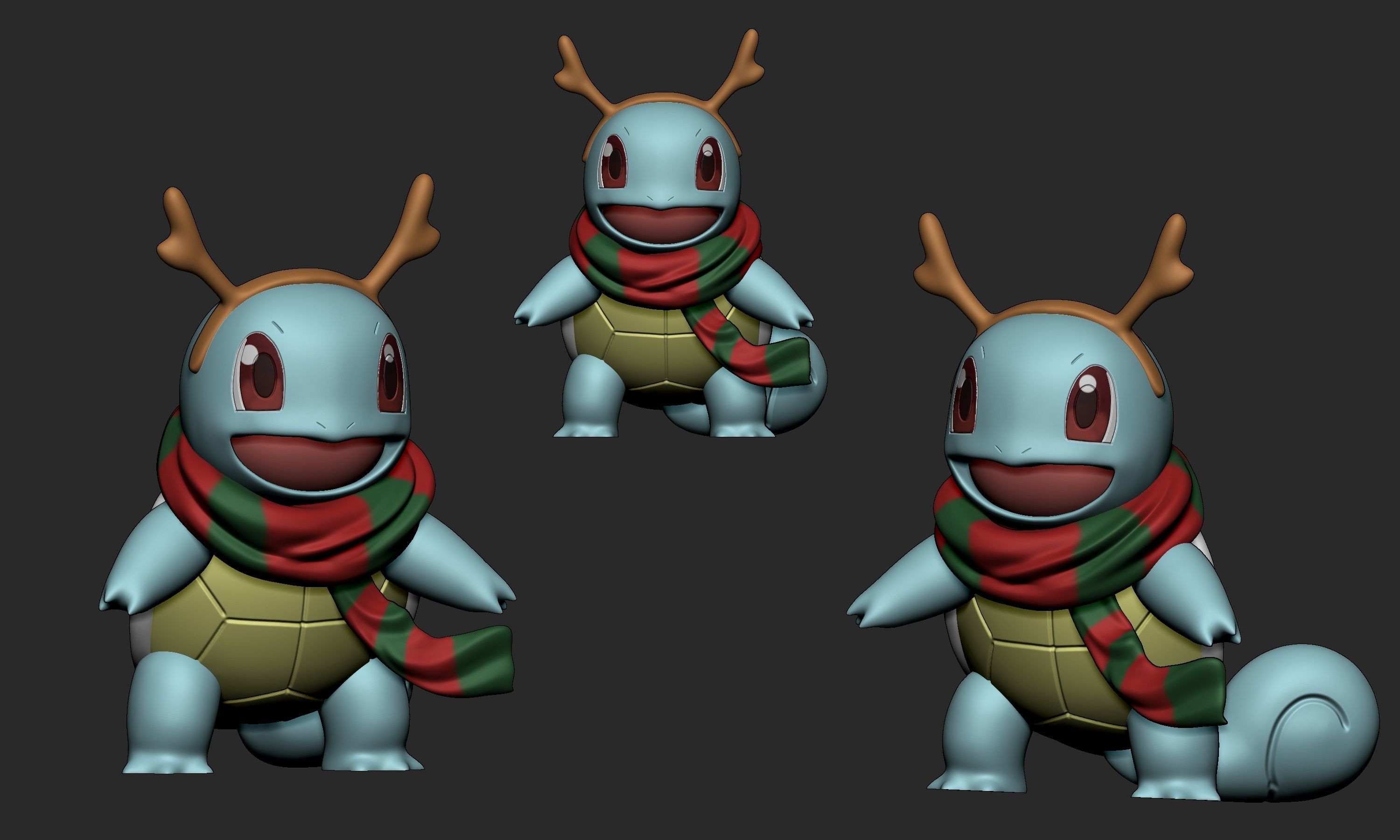 Pokemon - Christmas Squirtle 3D print model_2