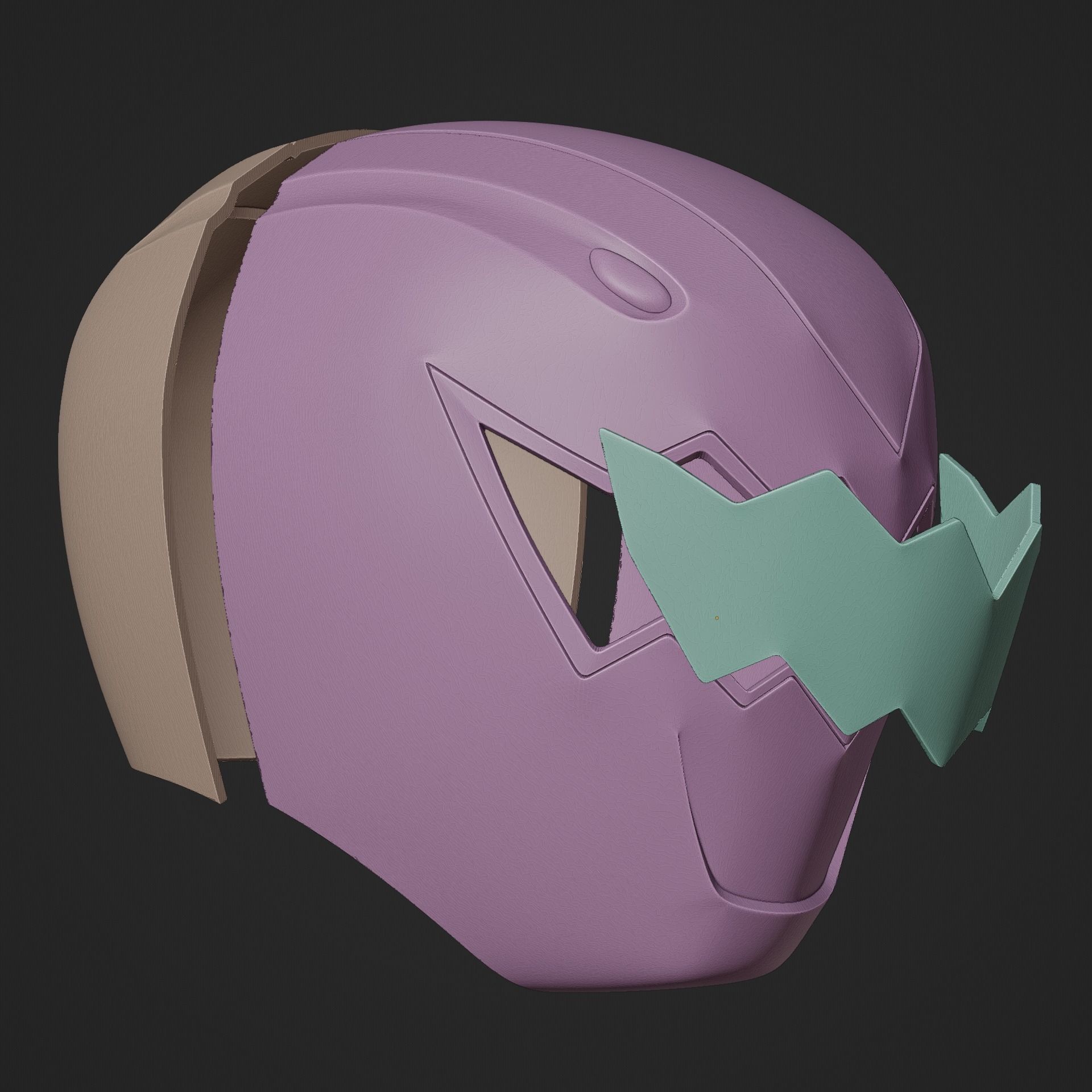 Dino Thunder Red Ranger Helmet 3D print model_4