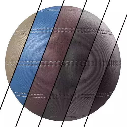 Fabric Materials 39- Stitched Fabric  Pbr 4k Seamless