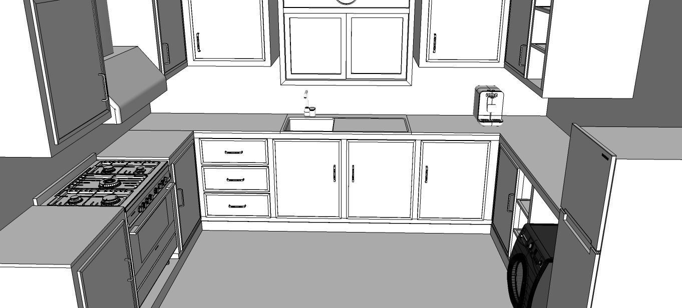 Kitchen mockup Free 3D model_3
