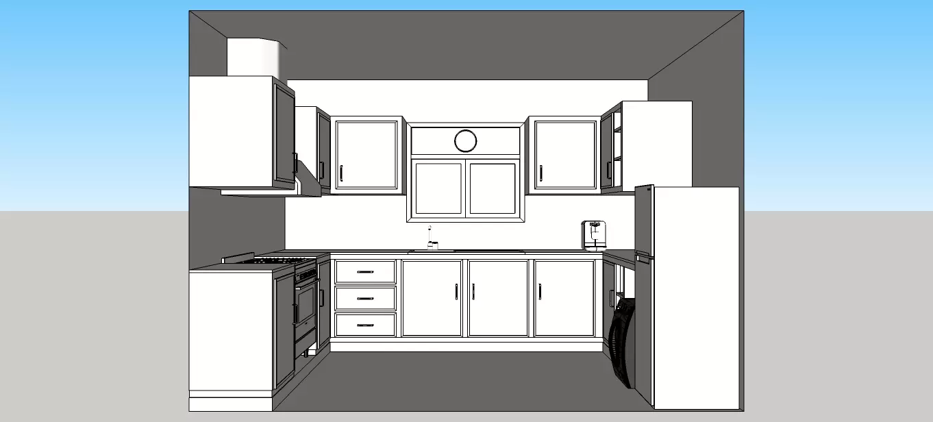 Kitchen mockup Free 3D model_0