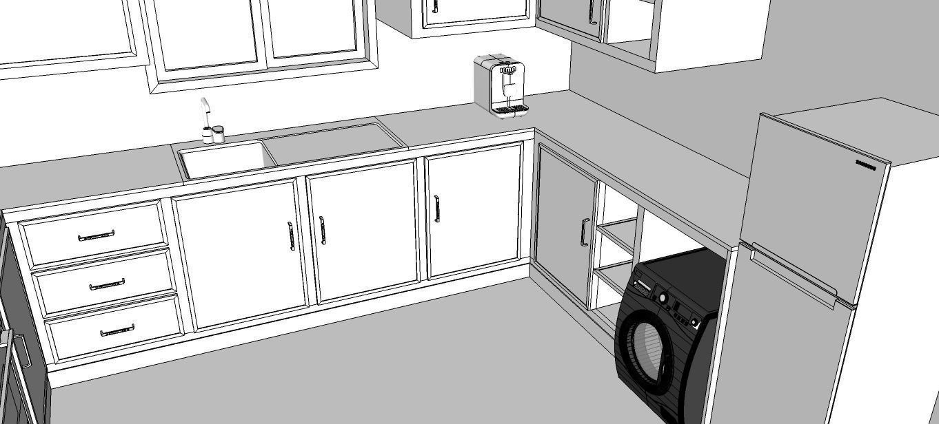 Kitchen mockup Free 3D model_4