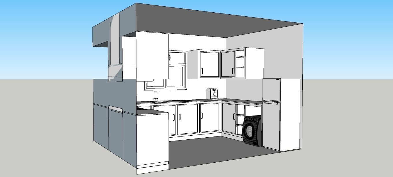 Kitchen mockup Free 3D model_1
