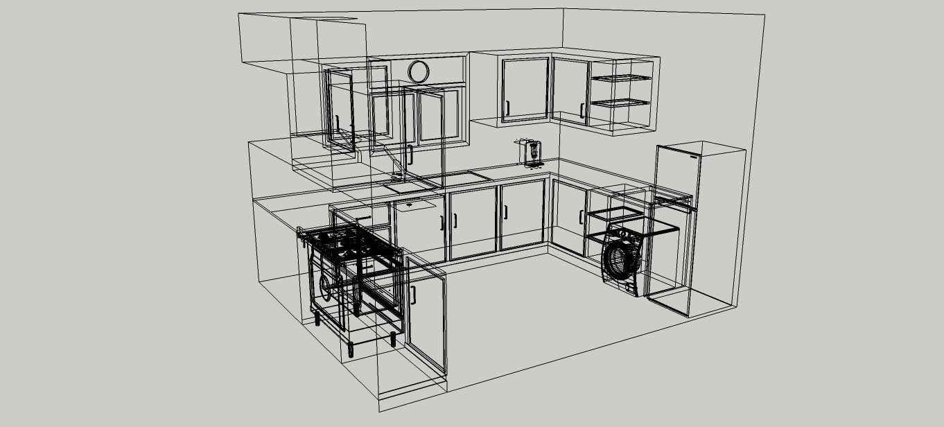 Kitchen mockup Free 3D model_8