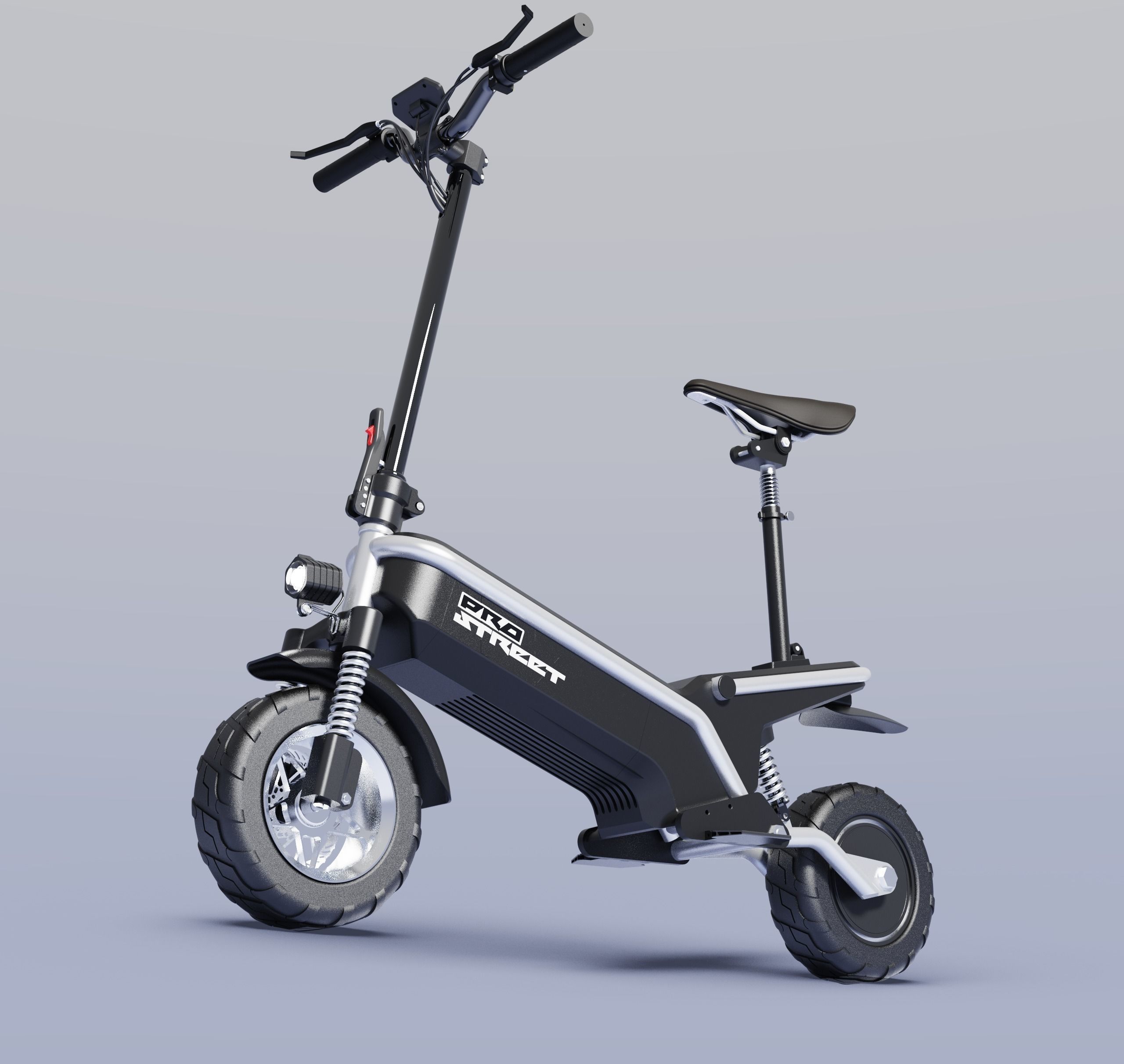 Electric scooter Prototype Ready 3D model_5