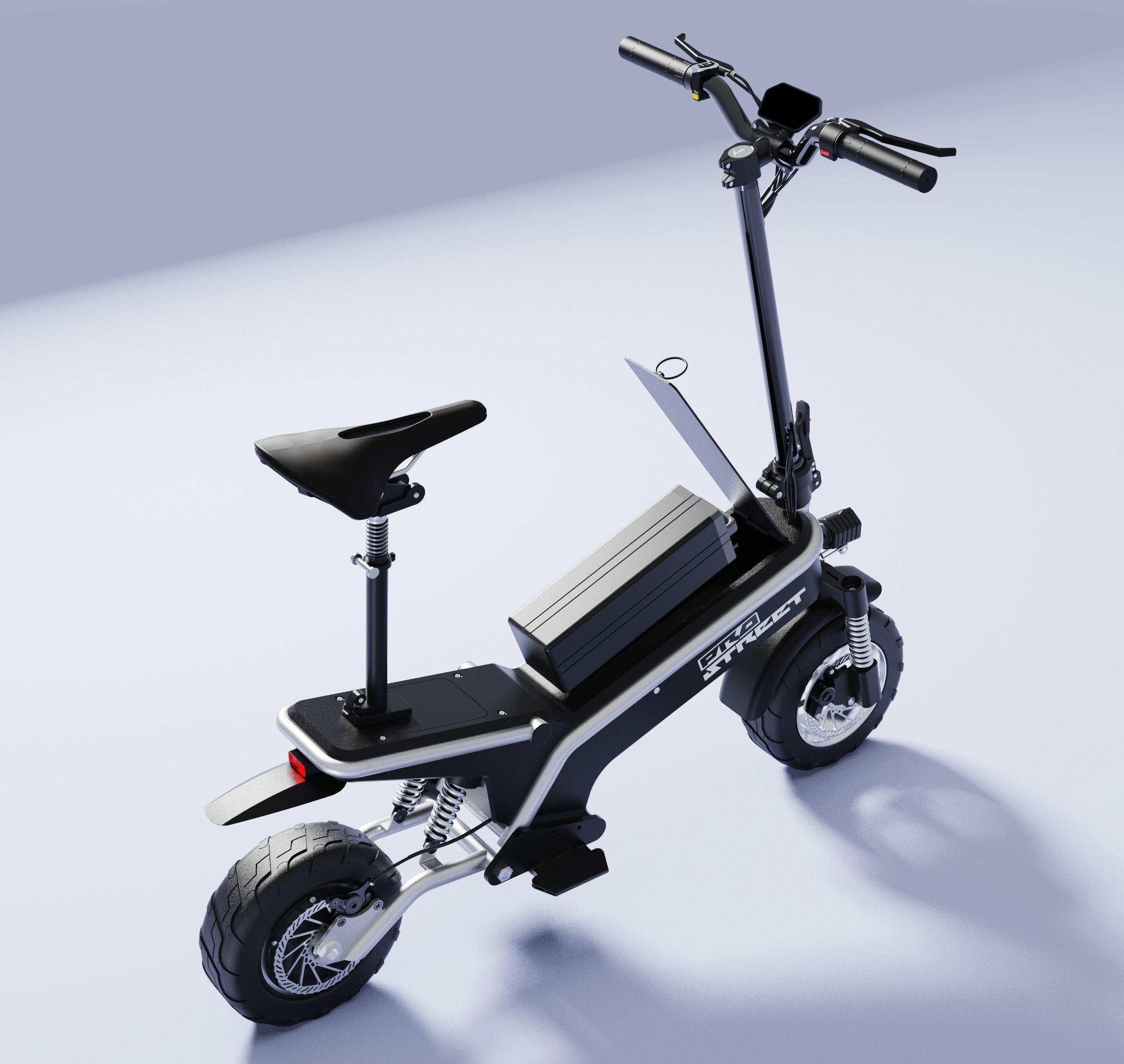Electric scooter Prototype Ready 3D model_4