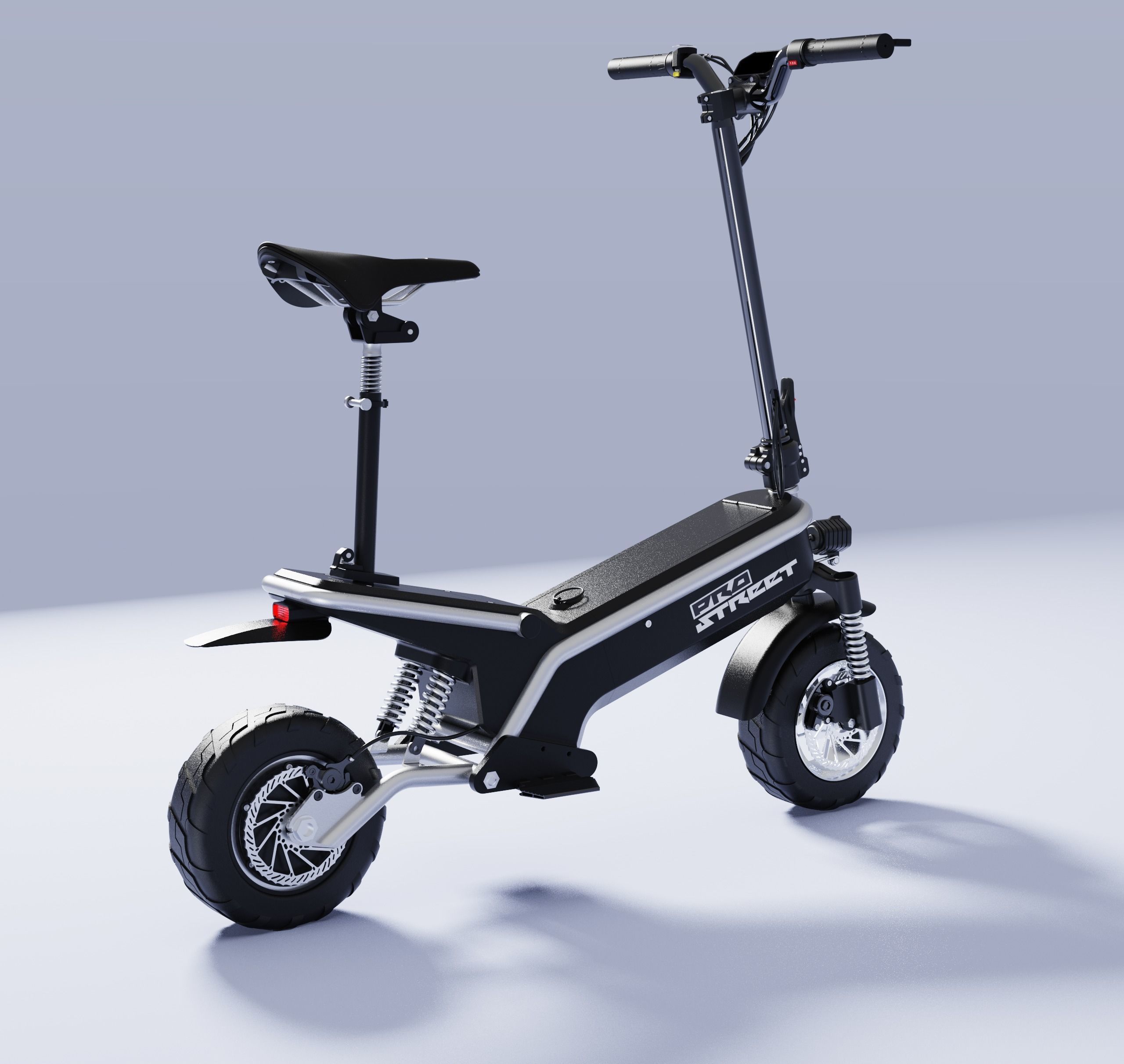 Electric scooter Prototype Ready 3D model_1