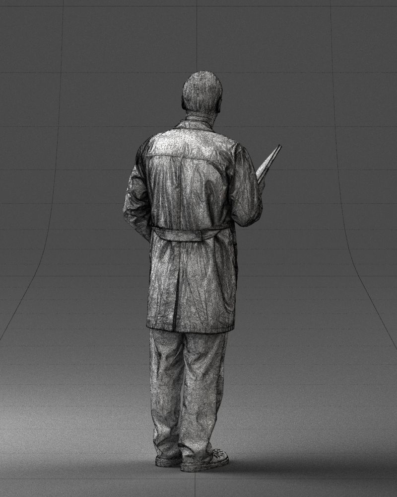 000187 Doctor in Lab Coat with Folder 1004 3dp 3D print model_20