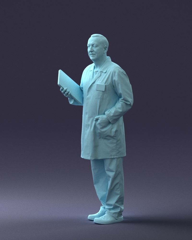 000187 Doctor in Lab Coat with Folder 1004 3dp 3D print model_31