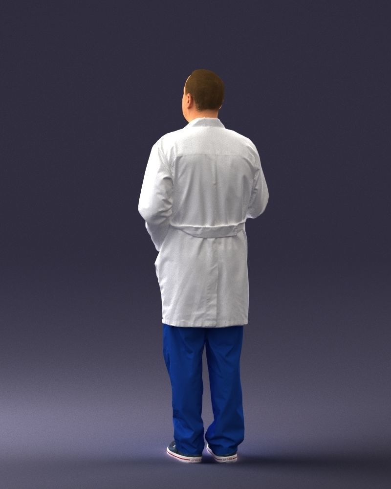 000187 Doctor in Lab Coat with Folder 1004 3dp 3D print model_21