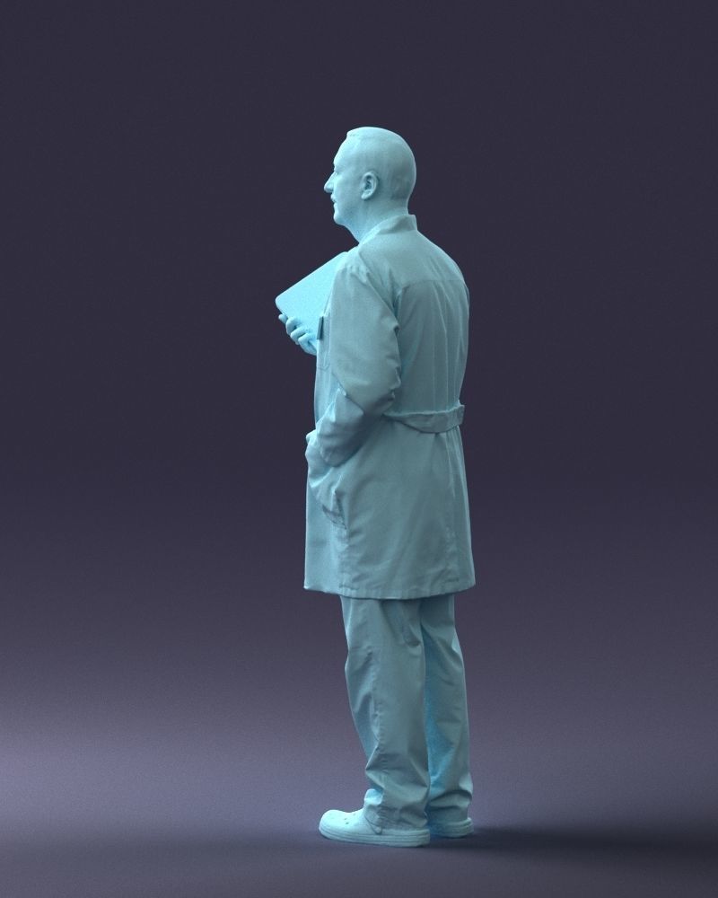 000187 Doctor in Lab Coat with Folder 1004 3dp 3D print model_25
