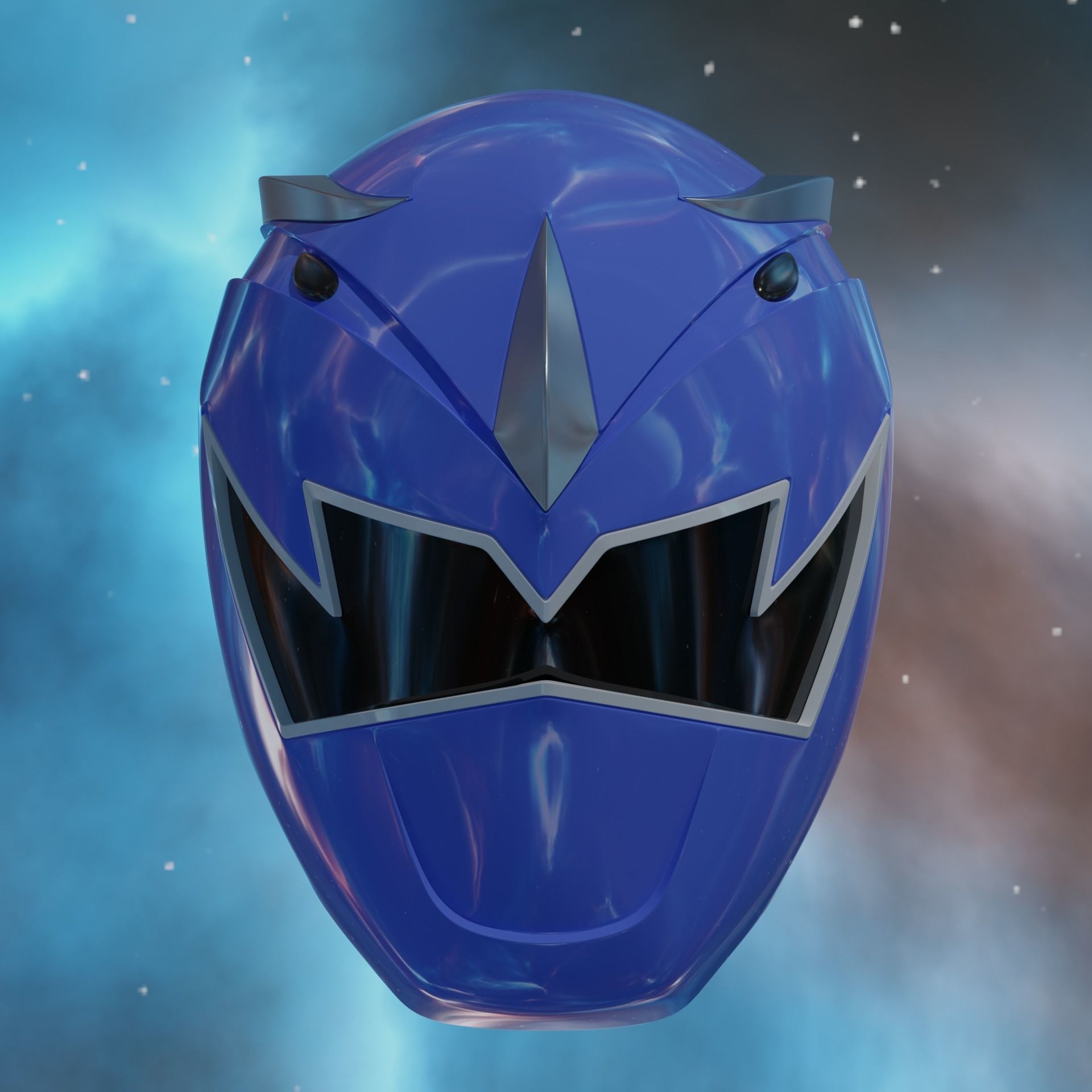Dino Thunder Blue Ranger Helmet 3D model 3D printable | CGTrader