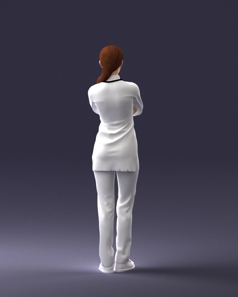 000188 Doctor in Medical Uniform with Stethoscope 1008 3D model_18