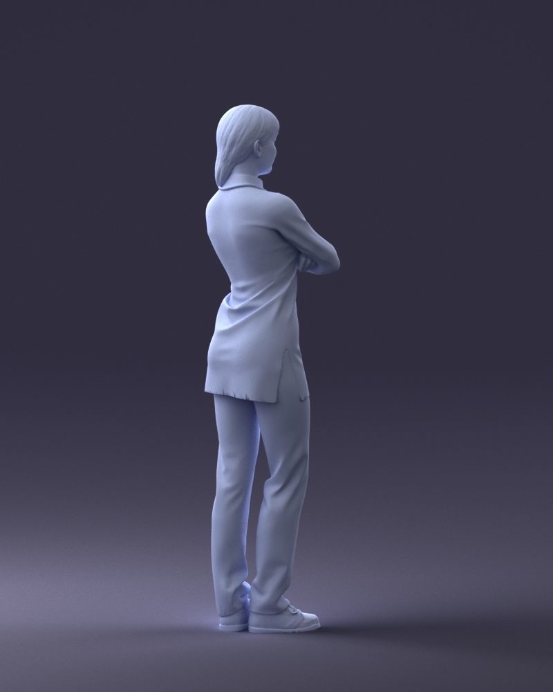 000188 Doctor in Medical Uniform with Stethoscope 1008 3D model_16