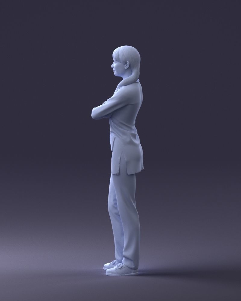 000188 Doctor in Medical Uniform with Stethoscope 1008 3D model_25