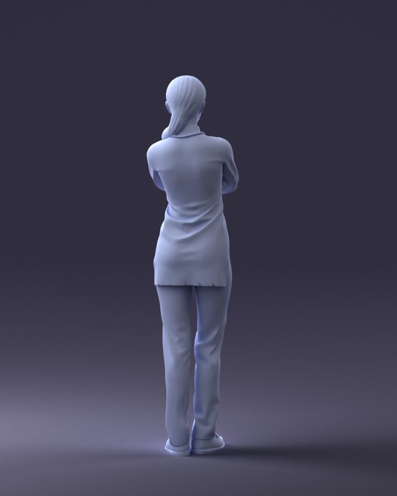 000188 Doctor in Medical Uniform with Stethoscope 1008 3D model_19