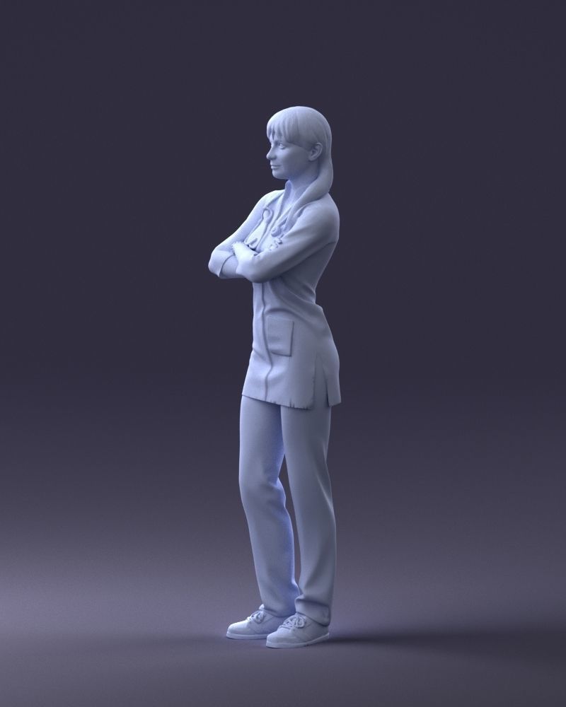 000188 Doctor in Medical Uniform with Stethoscope 1008 3D model_28