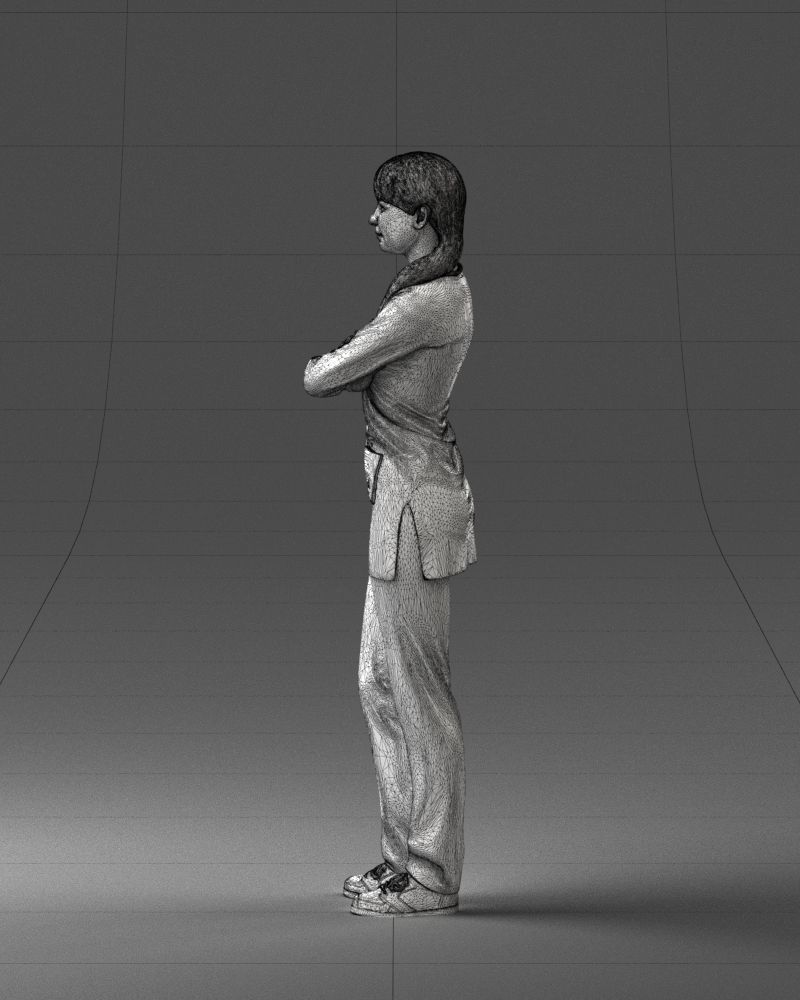 000188 Doctor in Medical Uniform with Stethoscope 1008 3D model_26