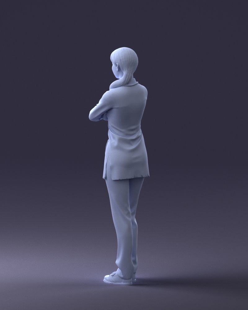 000188 Doctor in Medical Uniform with Stethoscope 1008 3D model_22