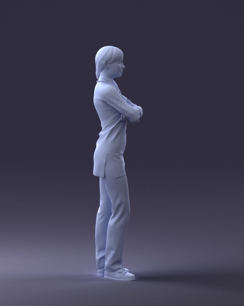 000188 Doctor in Medical Uniform with Stethoscope 1008 3D model_13