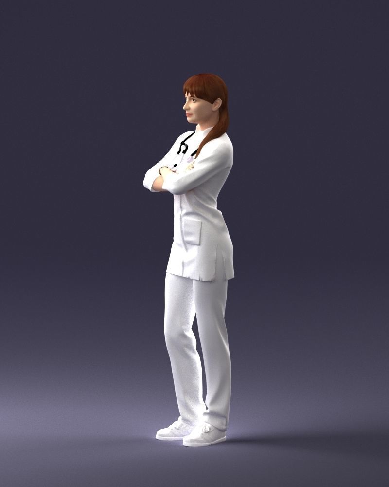 000188 Doctor in Medical Uniform with Stethoscope 1008 3D model_27