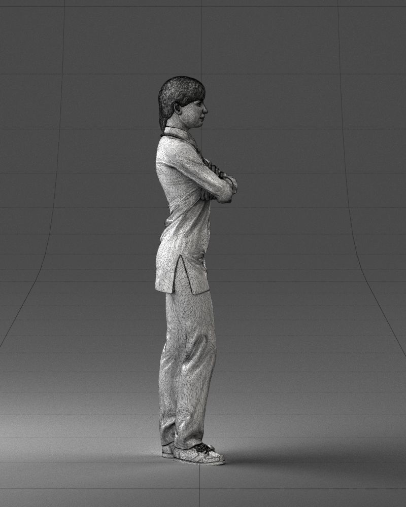 000188 Doctor in Medical Uniform with Stethoscope 1008 3D model_14