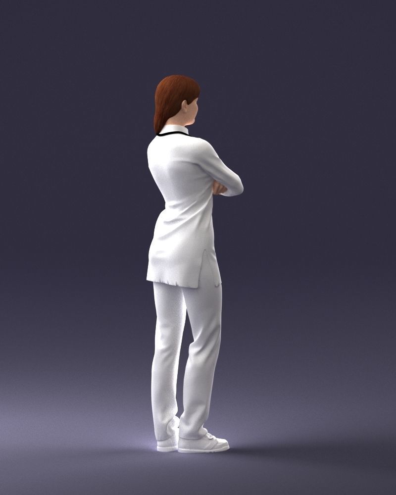 000188 Doctor in Medical Uniform with Stethoscope 1008 3D model_15