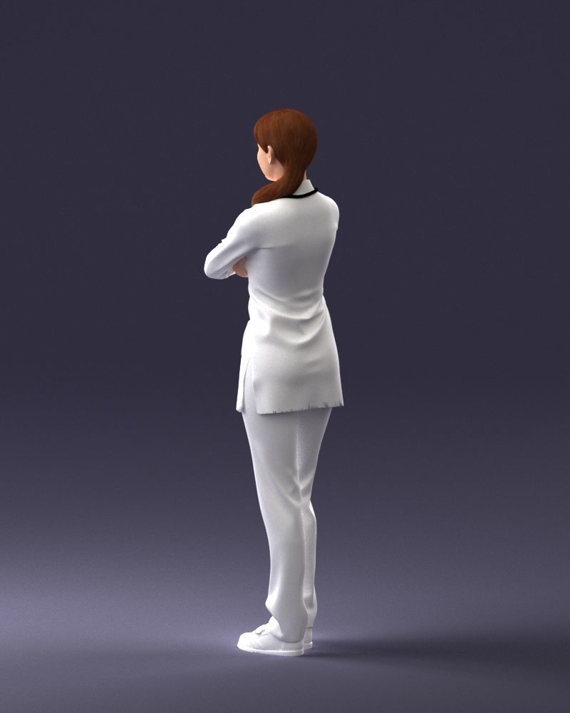 000188 Doctor in Medical Uniform with Stethoscope 1008 3D model_21