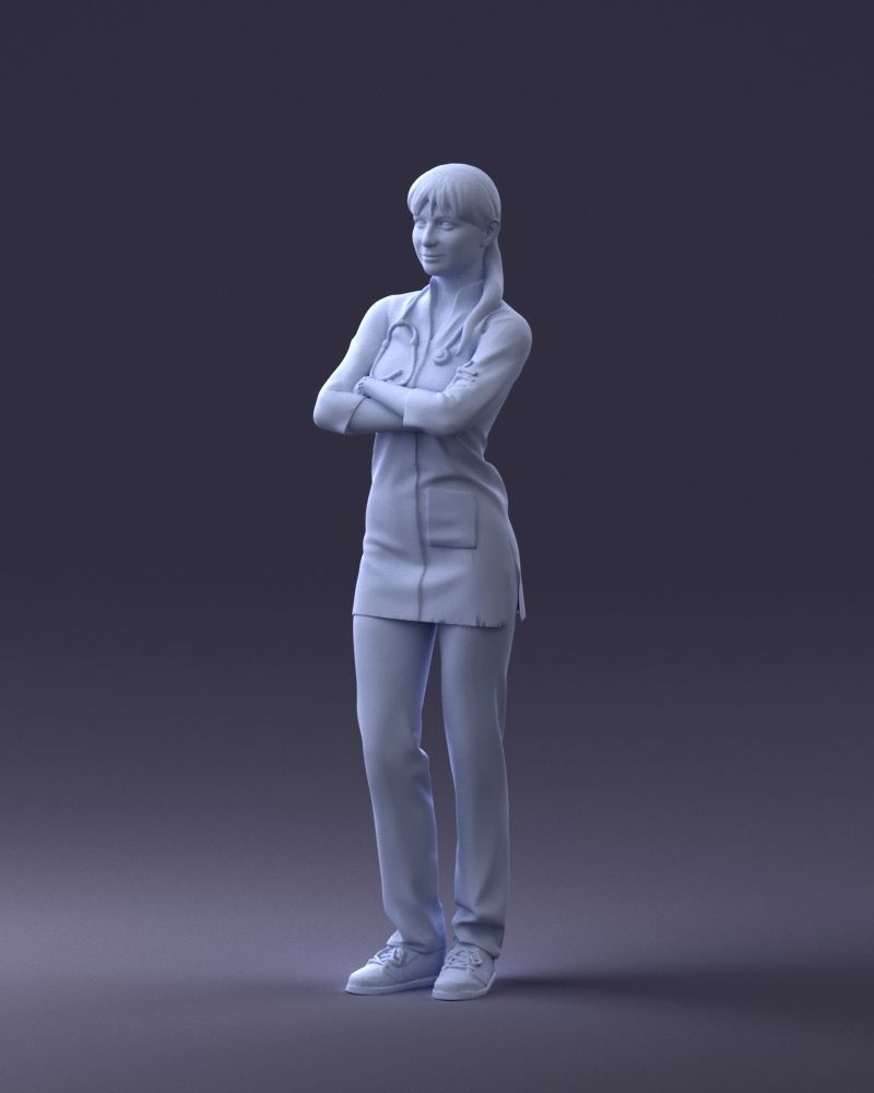 000188 Doctor in Medical Uniform with Stethoscope 1008 3D model_31