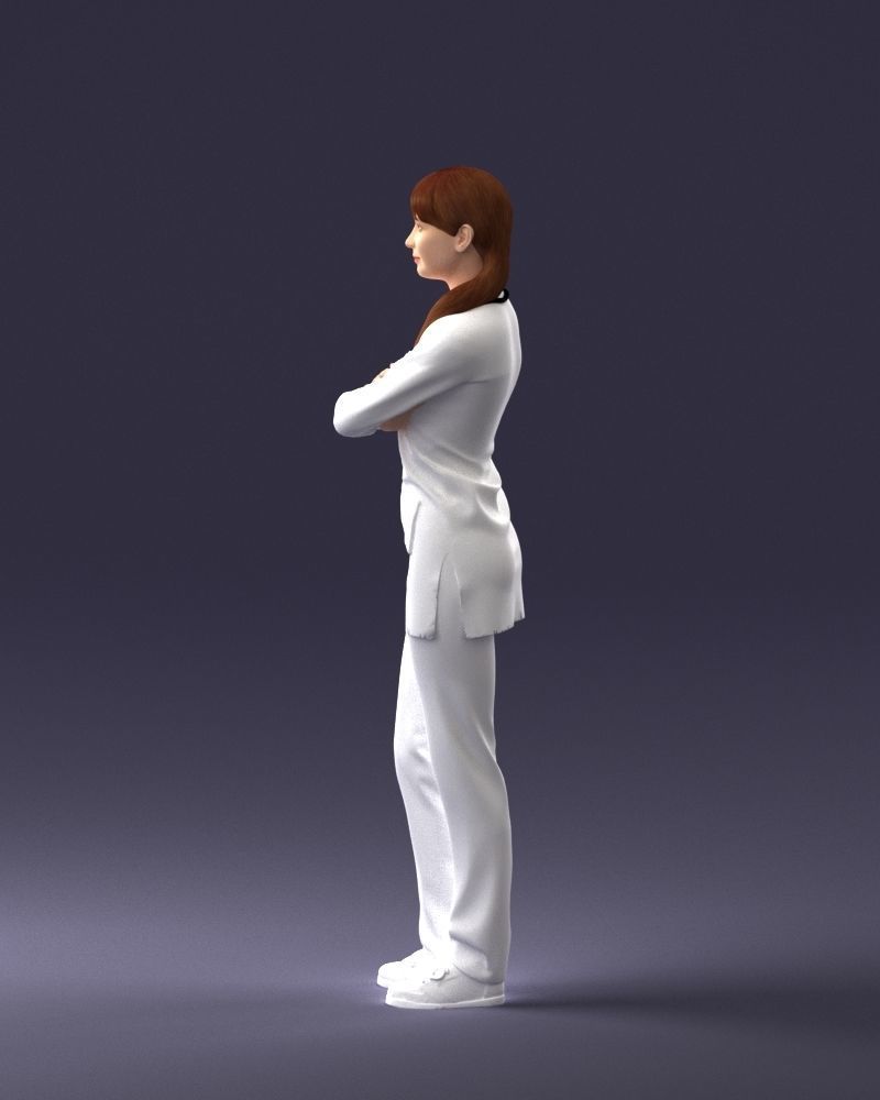 000188 Doctor in Medical Uniform with Stethoscope 1008 3D model_24